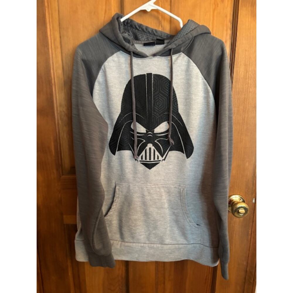 Star Wars Gray Hooded Sweatshirt Size Large - 100% Polyester
